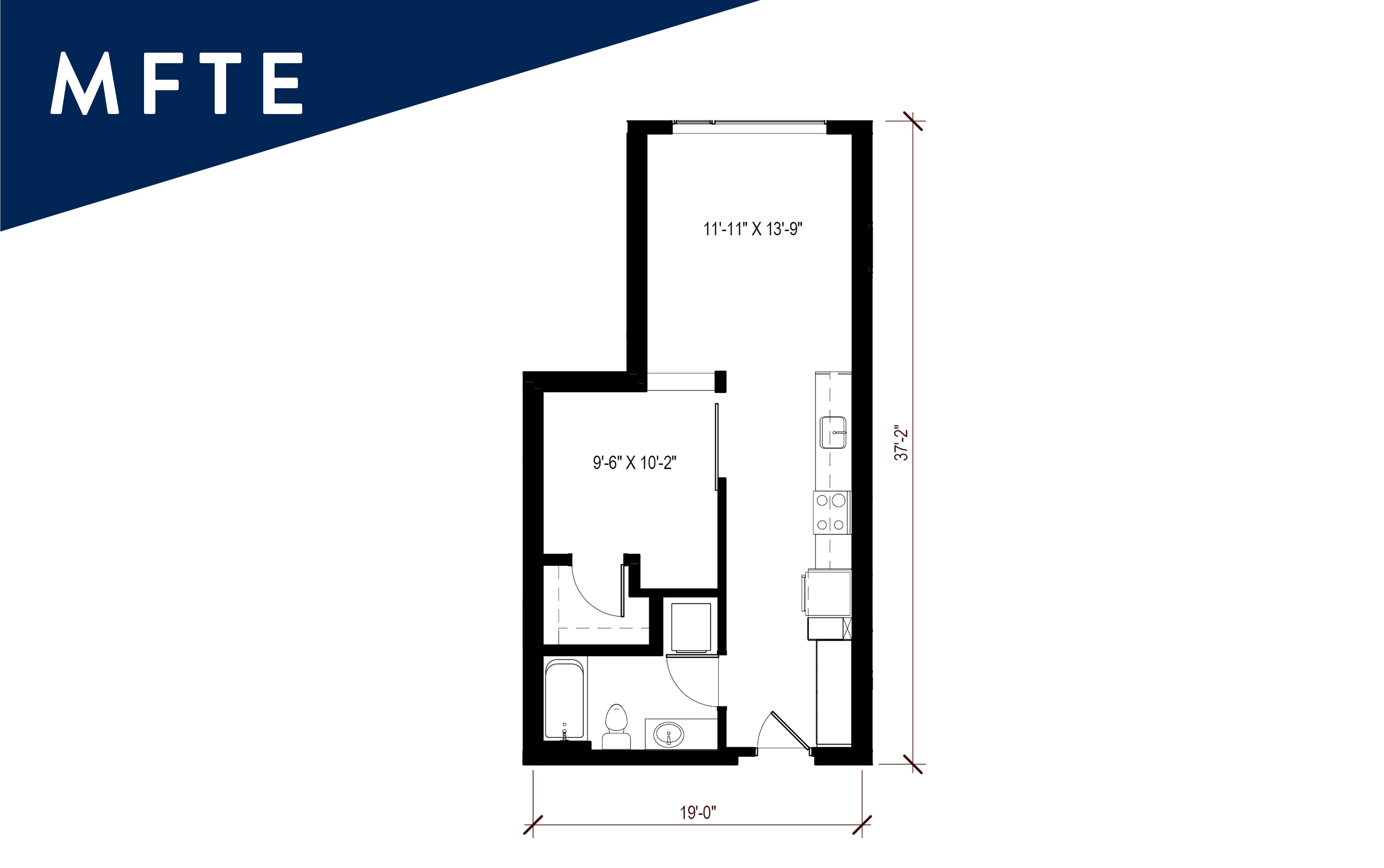MFTE Urban 1 Bedroom - U10 - Affordable